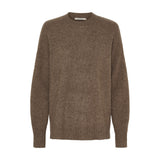 Alina Yak Pullover fra Butterfly i farven Beige set forfra med rund hals, lange ærmer og ribkanter