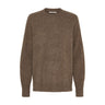 Alina Yak Pullover fra Butterfly i farven Beige set forfra med rund hals, lange ærmer og ribkanter