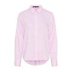 Lyserød skjorte fra Butterfly i Light Pink set forfra med skjortekrave, knapper foran og lange ærmer