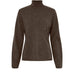 Brun meleret pullover med turtleneck og lange ærmer fra Butterfly set forfra
