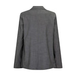 Grå blazer Jacky fra Co'Couture set bagfra med søm og slids midt bagpå