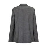 Grå blazer Jacky fra Co'Couture set bagfra med søm og slids midt bagpå
