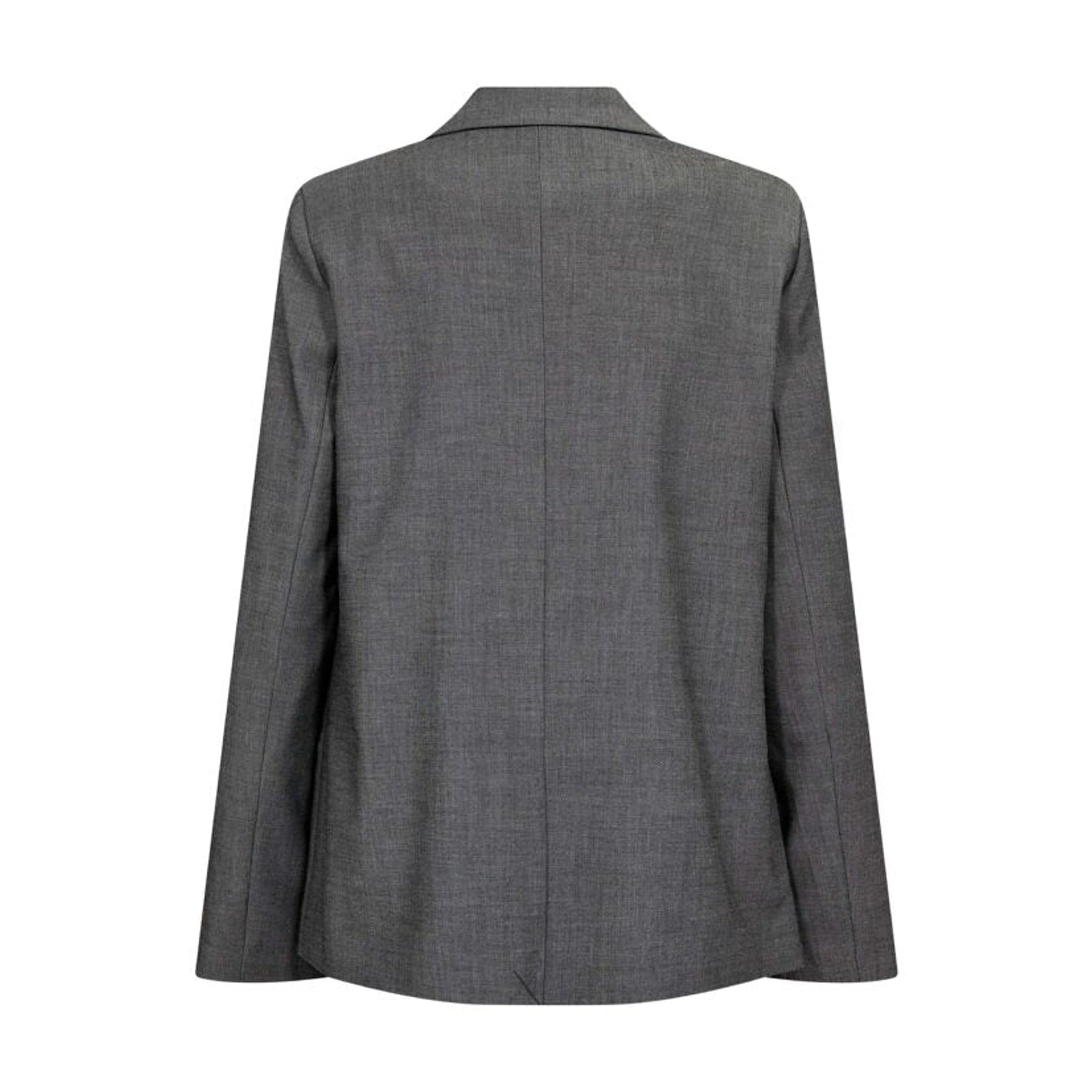 Grå blazer Jacky fra Co'Couture set bagfra med søm og slids midt bagpå