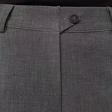 Tæt på grå bukser fra Co'Couture med knap, gylp og stofstruktur i Mid Grey