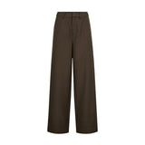 Brune wide leg bukser fra Co'Couture set forfra på hvid baggrund