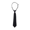 Mørkeblåt Nila Stripe Tie slips fra Co'Couture med lyse skrå striber, færdigbundet knude og justerbart bånd med krog