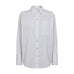 Hvid skjorte Poppy Cuff Shirt fra Co'Couture forfra med skjortekrave, knapper foran, brystlomme og lange manchetter