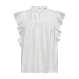 Tassy Frill Top - White