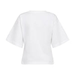 Hvid t-shirt Zenga fra Co'Couture med korte, vide ærmer, set bagfra