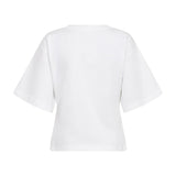 Hvid t-shirt Zenga fra Co'Couture med korte, vide ærmer, set bagfra
