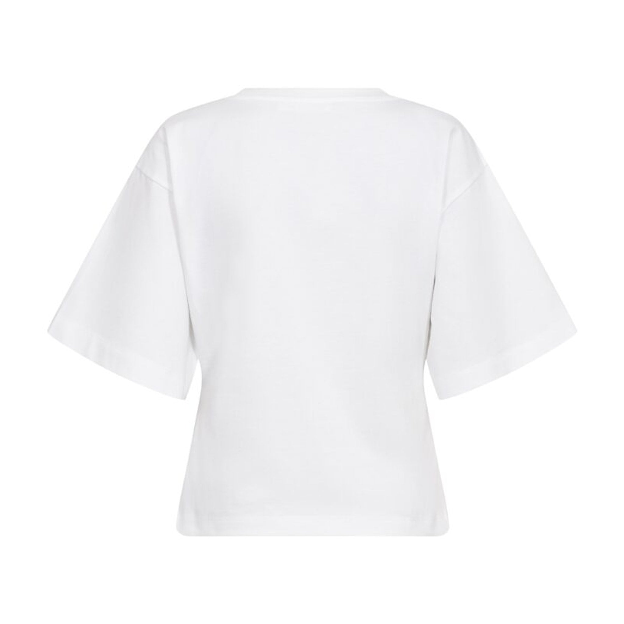 Hvid t-shirt Zenga fra Co'Couture med korte, vide ærmer, set bagfra