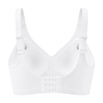 Hvid BH FlexiComfort V2 set bagfra med hægtelukning i tre rækker