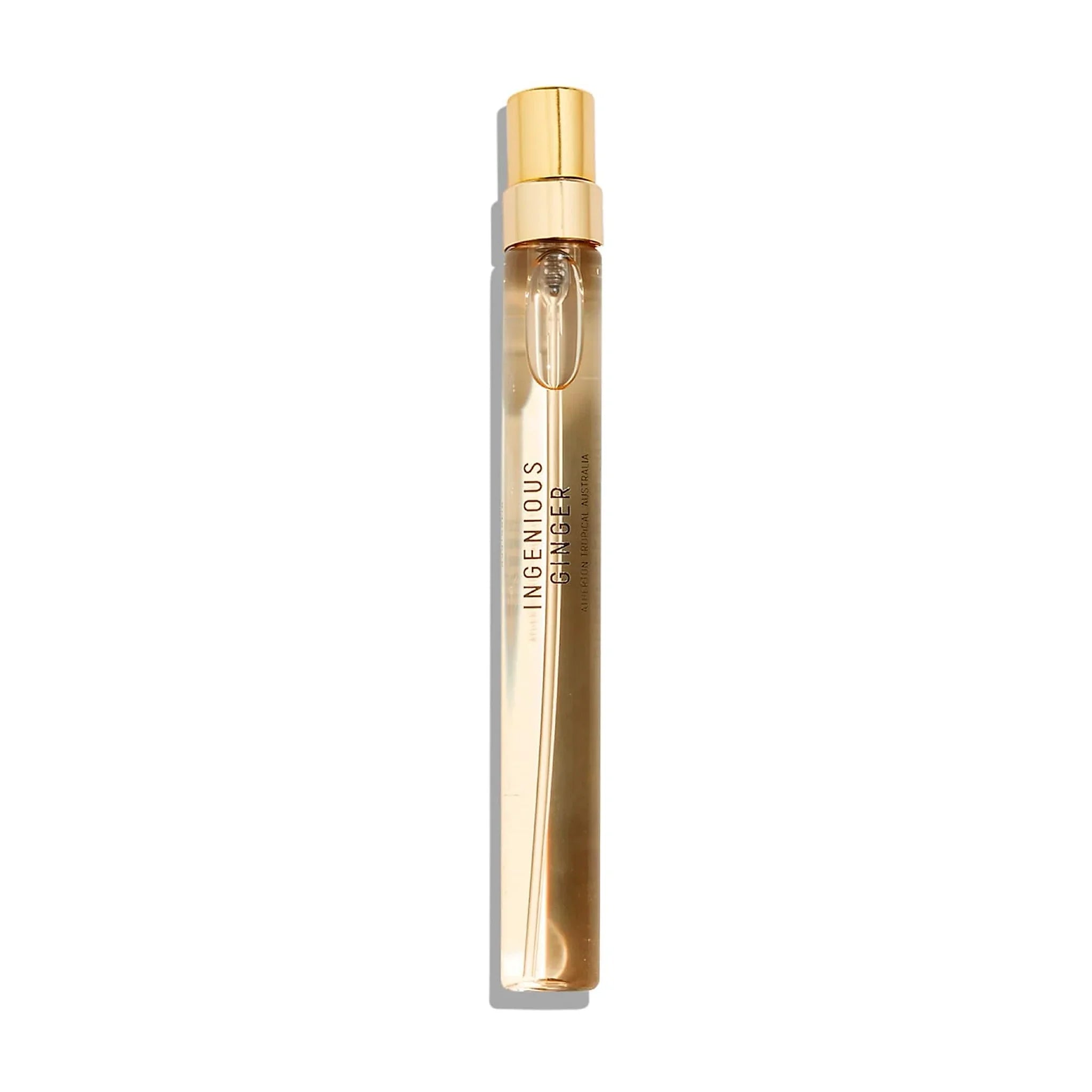 Ingenious Ginger parfume 10 ml i slank glasflaske med guldfarvet låg