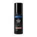 Sort flaske 2GO Suede Care i farven Black fra Goodstep med blå og orange etiket, set forfra