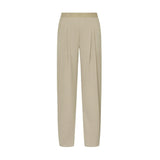 Beige bukser Atalie Pants i farven Sand fra Gossia set forfra med læg foran