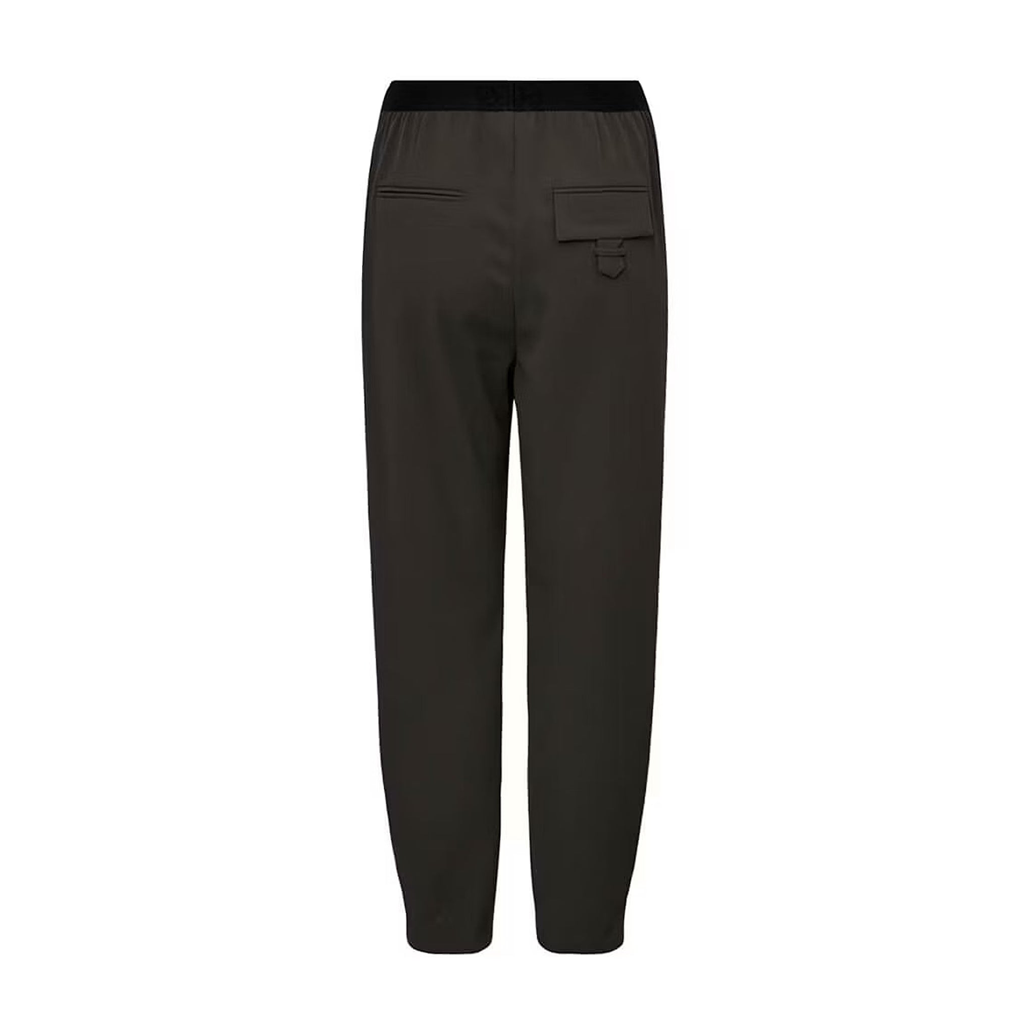 Brune bukser Atalie Pants i Coffee set bagfra med lomme og lomme med klap og strop