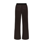 Brune wide leg bukser Cloe Atalie Pant set bagfra med lomme med klap og paspoleret lomme