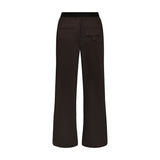 Brune wide leg bukser Cloe Atalie Pant set bagfra med lomme med klap og paspoleret lomme
