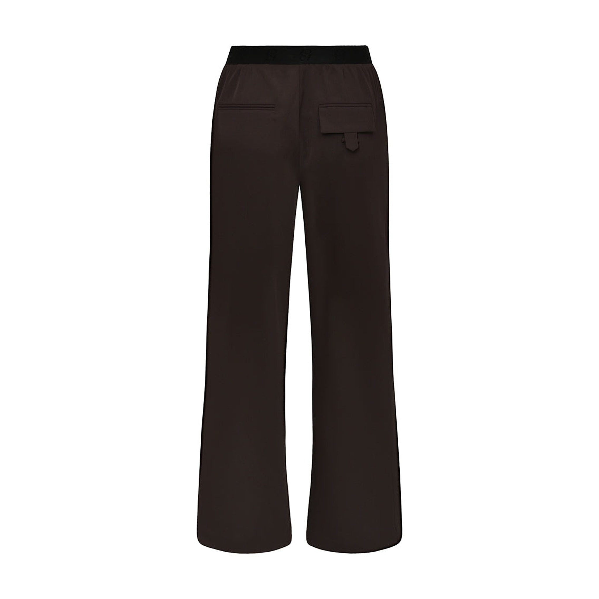 Brune wide leg bukser Cloe Atalie Pant set bagfra med lomme med klap og paspoleret lomme