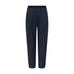 Blå Gossia Ewa Atalie bukser i Denim Blue set forfra med læg og sort linning