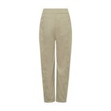 Beige bukser Nanja Pants fra Gossia i farven Sand bagfra med baglomme og elastik i taljen