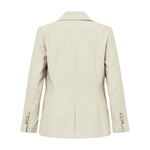 Beige blazer Paula fra Gossia set bagfra med knapper ved ærmerne