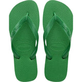 Grønne Havaianas Top sandaler set oppefra med præget logo på sål og remme