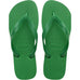 Grønne Havaianas Top sandaler set oppefra med præget logo på sål og remme