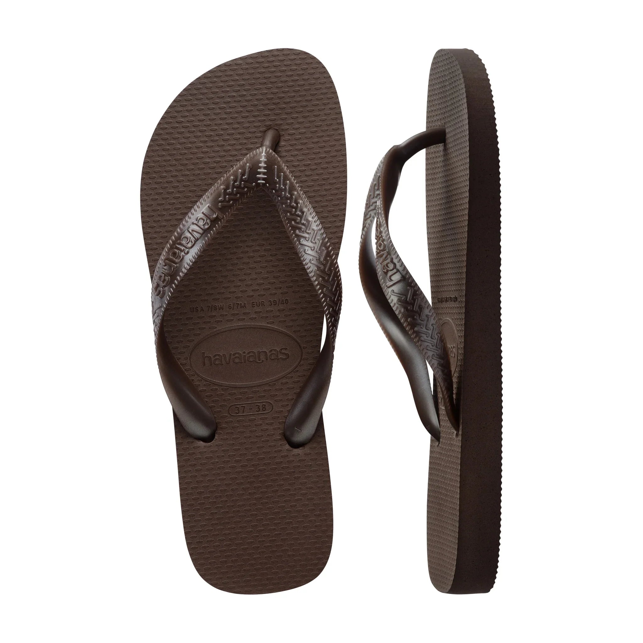 Brun Havaianas sandal i Dark brown set ovenfra og fra siden