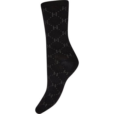 Ankle Logo Sock - Black