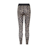 Brune leopardbukser i leggings-model fra Hype The Detail med sort logolinning, set bagfra