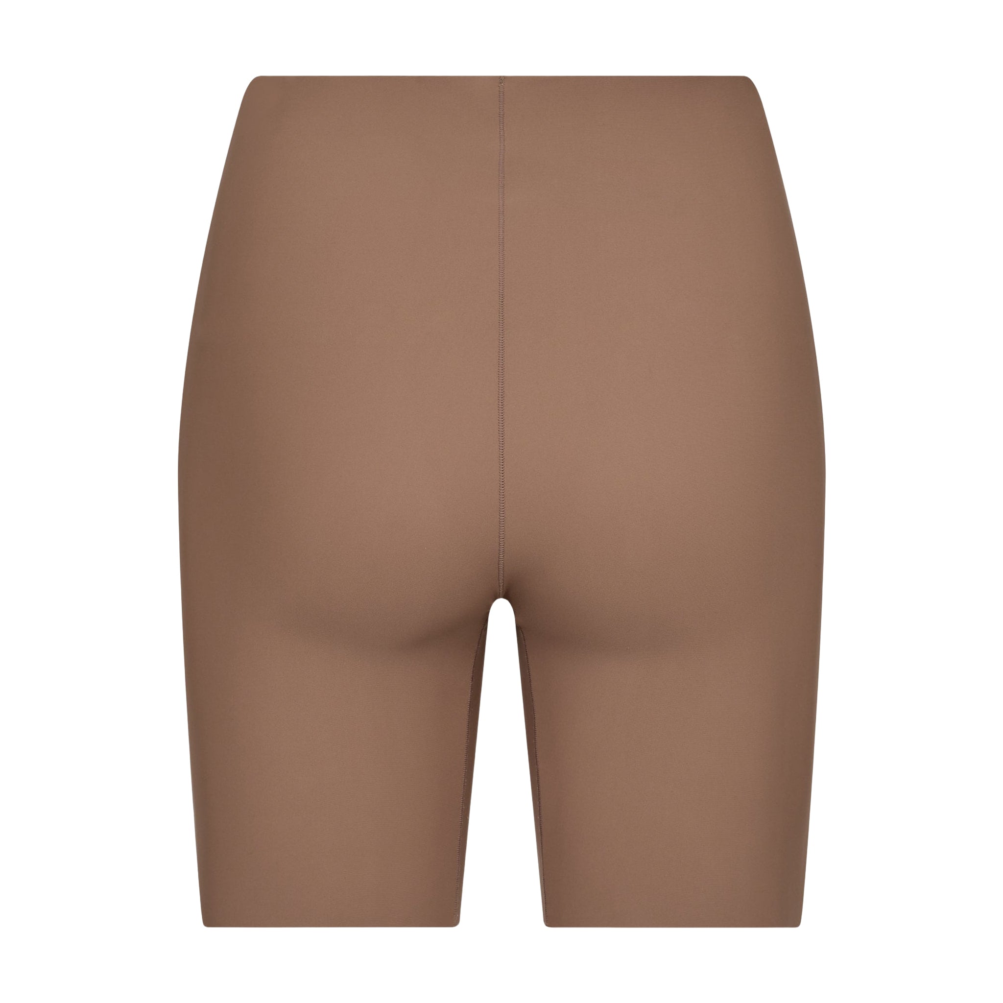 Brune shorts i Camel set bagfra med søm midt bag