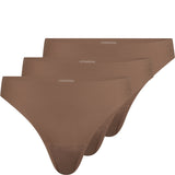 Tre brune trusser i farven Camel fra Hype The Detail med logo på linningen og rundt logo på siden
