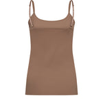 Brun top i Camel set bagfra med justerbare stropper