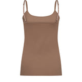 Brun top i Camel set bagfra med justerbare stropper