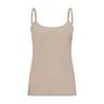 Nudefarvet pink top fra Hype The Detail med rund hals og tynde stropper set forfra
