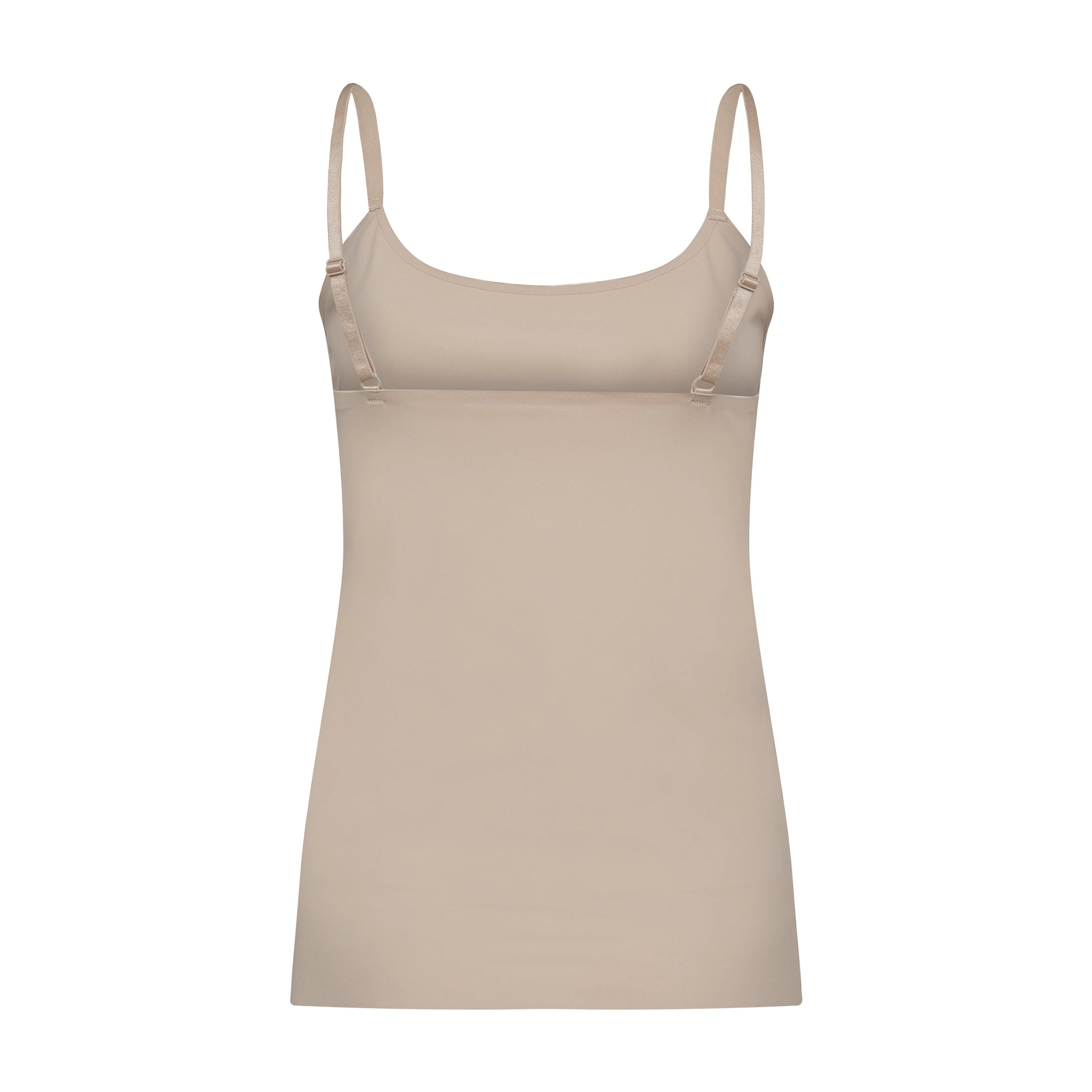 Nudefarvet pink top set bagfra med justerbare stropper