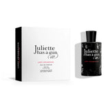 Lady Vengeance eau de parfum 100 ml i sort flaske ved siden af den hvide og sorte æske