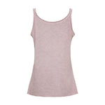 Nessa top i farven Rosa set bagfra med let meleret look og rå kant forneden
