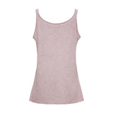 Nessa top i farven Rosa set bagfra med let meleret look og rå kant forneden