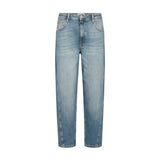 Lyseblå barrel jeans Aymen Galleon i Vintage Blue fra Mos Mosh set forfra