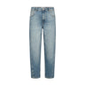 Lyseblå barrel jeans Aymen Galleon i Vintage Blue fra Mos Mosh set forfra
