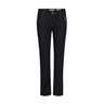 Mørkeblå straight jeans Carla Naomi Deluxe fra Mos Mosh set forfra med lyse kontrastsømme