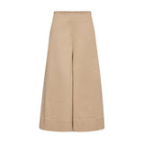 Beige wide leg bukser Zuri Tencha Pant i Sesame fra Mos Mosh set forfra