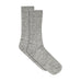 Be Socks i Grey Melange: grå melerede strømper i grov rib med bred ribkant, liggende par set fra siden