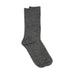 Grå strømper i grov rib med bred ribkant, Be Socks fra MP Denmark, set fra siden