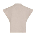 Beige Arisha Thamira vest fra MSCH Copenhagen i Oatmeal Melange set bagfra