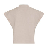 Beige Arisha Thamira vest fra MSCH Copenhagen i Oatmeal Melange set bagfra