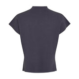 Navy vest med høj hals fra MSCH Copenhagen i farven India Ink set bagfra