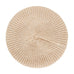 Beige strikket hat i baretform fra MSCH Copenhagen set oppefra med ribbet struktur